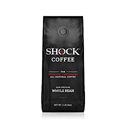 Shock coffee in a bag on a white background.