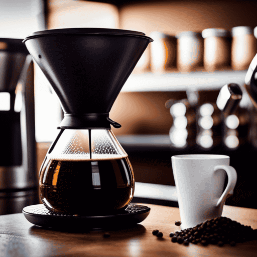 An image capturing the essence of aesthetic craftsmanship in pour-over coffee brewing
