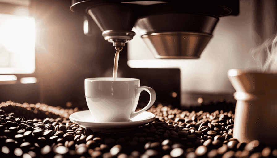 An image showcasing a steaming cup of coffee surrounded by a collection of fresh coffee beans, a clean coffee grinder, and a water filter, emphasizing the importance of quality ingredients and proper brewing techniques