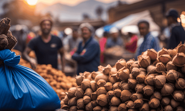 An image capturing the allure of chicory root sold in bustling open-air markets