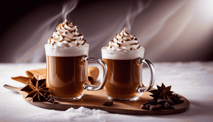 An image showcasing a steaming mug of Classic Brandy Coffee, adorned with a dollop of velvety whipped cream and a sprinkle of chocolate shavings