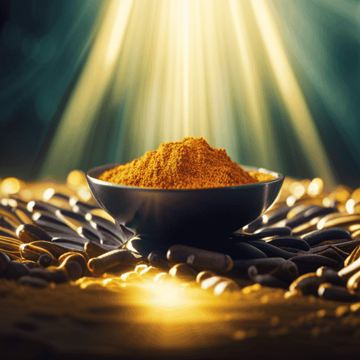 An image of a vibrant, golden-hued liver surrounded by curcumin-rich turmeric roots, symbolizing the potential healing properties