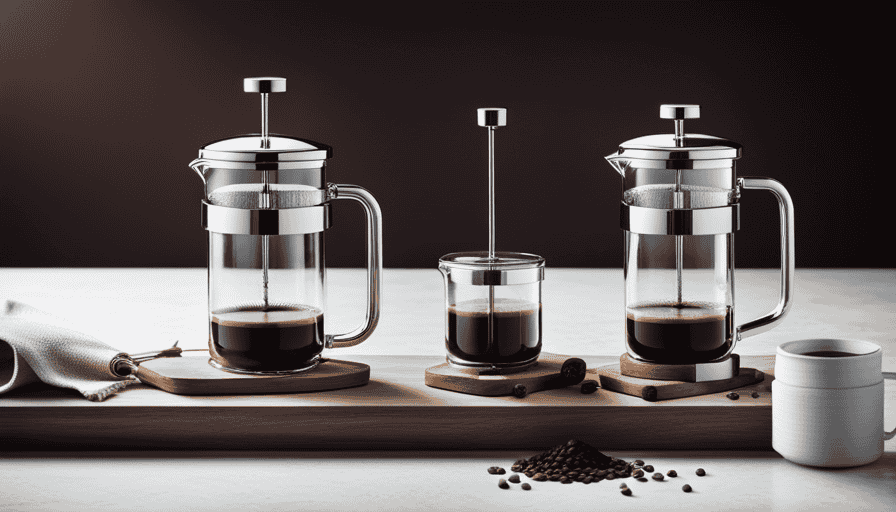 An image showcasing two contrasting coffee brewing methods side by side