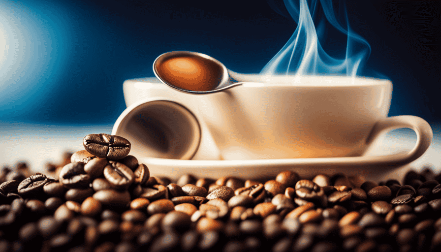 An image featuring a vibrant coffee cup brimming with steaming, aromatic Blue Bottle coffee