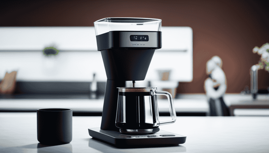 An image showcasing the sleek and compact Goat Story Gina: The Ultimate Smart Coffee Brewer