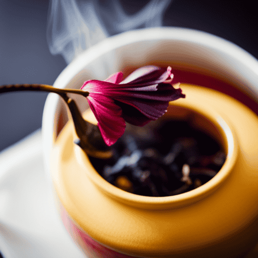 An image capturing the enchanting process of steeping a Numi Boutique Tea Flower