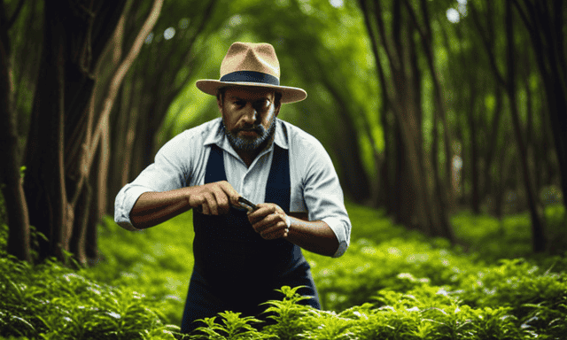 An image showcasing the intricate process of growing Yerba Mate