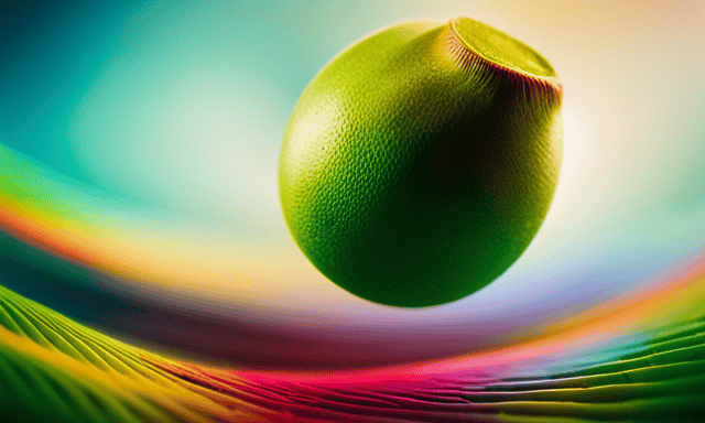 A visually striking image showcasing a vibrant green yerba mate leaf, surrounded by a swirling gradient of energetic hues, evoking the sensation of a caffeine boost