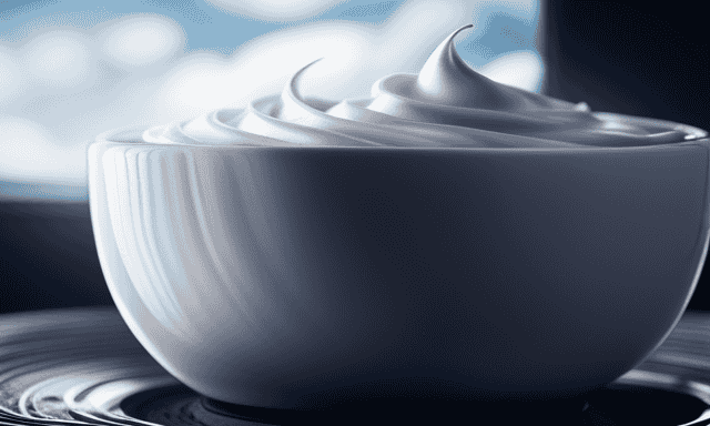 An image showcasing a bowl of Oikes Yogurt, with a transparent overlay revealing the inner layers
