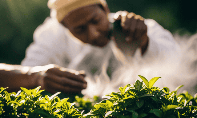 An image capturing the intricate process of crafting Oolong tea
