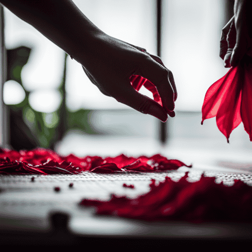 An image showcasing the step-by-step process of drying hibiscus flowers for tea