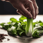 An image showcasing the intricate process of extracting chicory root fiber: hands plucking fresh chicory leaves, roots being washed, peeled, sliced, boiled, and finally transformed into fine fibers ready for consumption