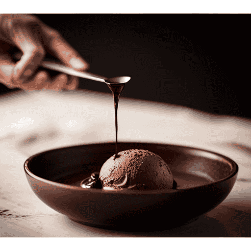 An image showcasing the step-by-step process of making chocolate topping with raw cacao powder