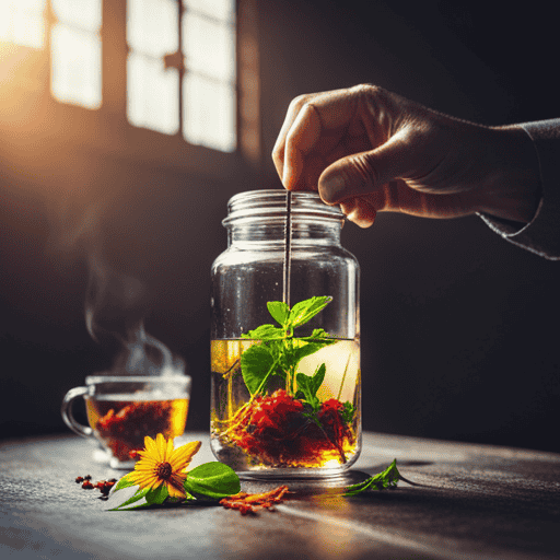 An image that showcases the process of making herbal tea without boiling water