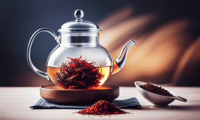 A captivating image showcasing the intricate process of making loose leaf rooibos tea