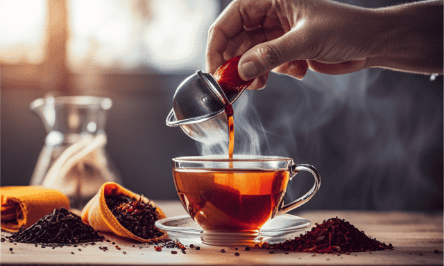 An image showcasing the step-by-step process of brewing Rooibos tea for diabetes management
