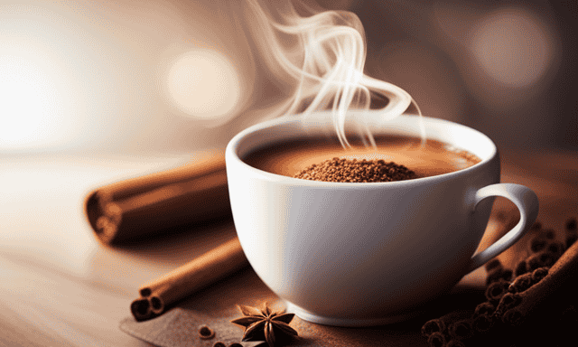 An image showcasing a steaming cup of Yerba Mate Chai Tea by Mate Factor