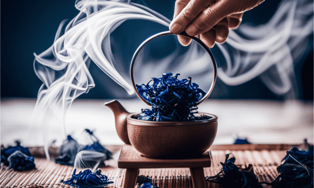 An image that showcases the step-by-step process of brewing Blue-Beauty-Oolong-Tea