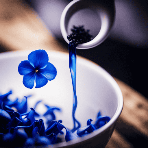 An image showcasing the step-by-step process of brewing Blue Pea Flower Tea