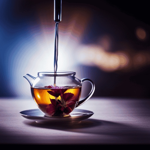 An image capturing the serene ritual of brewing passion flower tea