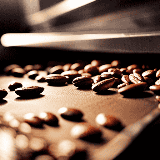 An image showcasing the step-by-step process of roasting raw cacao beans in an oven
