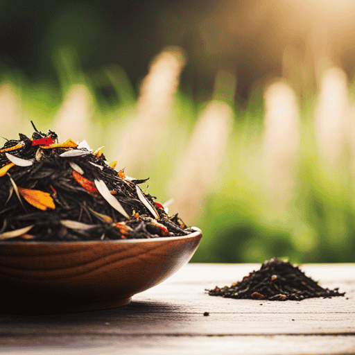 An image showcasing a vibrant online marketplace for herbal tea, with a variety of beautifully packaged tea blends displayed on a sleek website, alongside a secure payment gateway and customer reviews