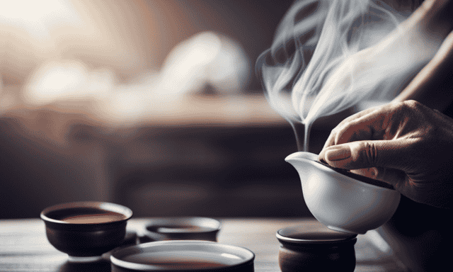 An image capturing the serene atmosphere of a traditional Chinese tea ceremony