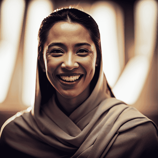 An image showcasing a close-up of a smiling person with visibly yellow teeth before using turmeric