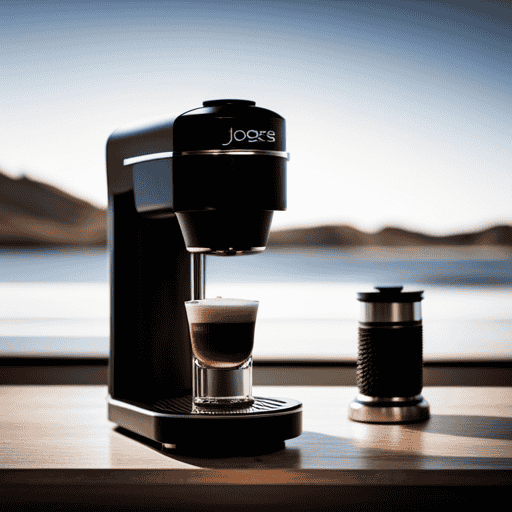 An image showcasing the Joepresso: A sleek, metallic attachment seamlessly integrated with the Aeropress