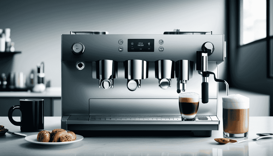 An image showcasing the sleek and compact design of the Jura E6 espresso machine