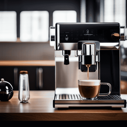 An image showcasing the sleek and elegant Lelit Bianca espresso machine, with gleaming stainless steel, a vibrant touch screen display, and a barista effortlessly crafting a perfect espresso shot