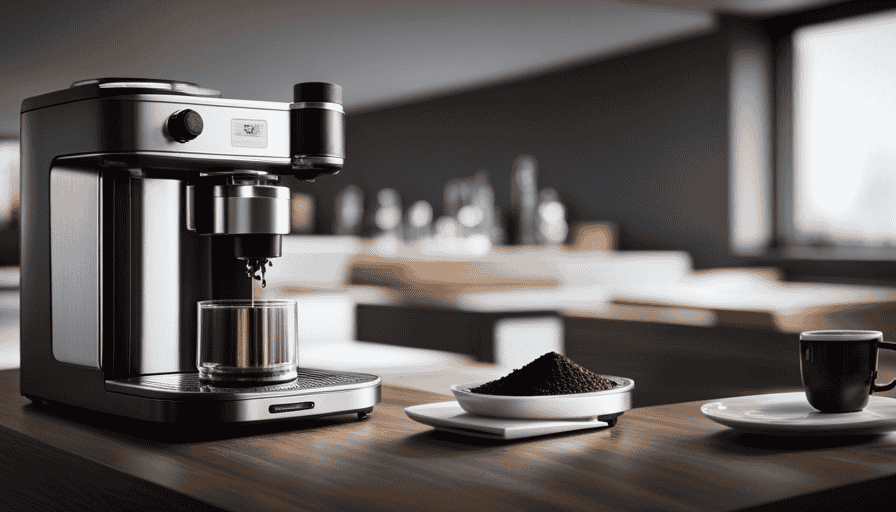 An image showcasing the Mahlkonig X54: a sleek, stainless steel home grinder