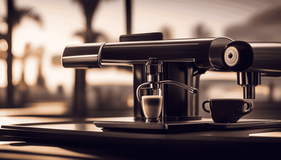 An image showcasing a sleek, modern espresso machine and a classic, stylish moka pot side by side