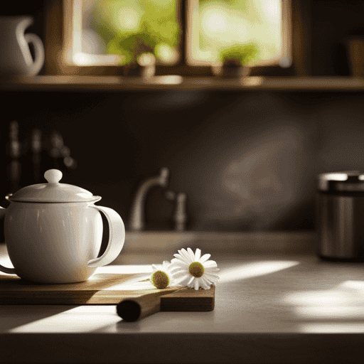 An image showcasing a serene scene of a cozy, sunlit kitchen