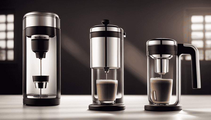 An image showcasing the Oxo Coffee Maker, capturing its sleek stainless steel body with a black handle, the transparent water reservoir, and the iconic drip-stop feature, symbolizing the perfect cup of coffee