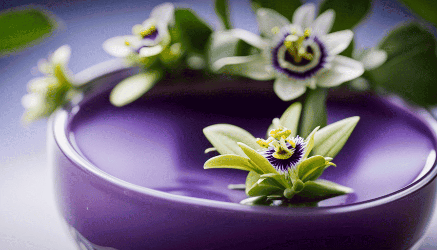 An image showcasing the vibrant world of passion flower tea