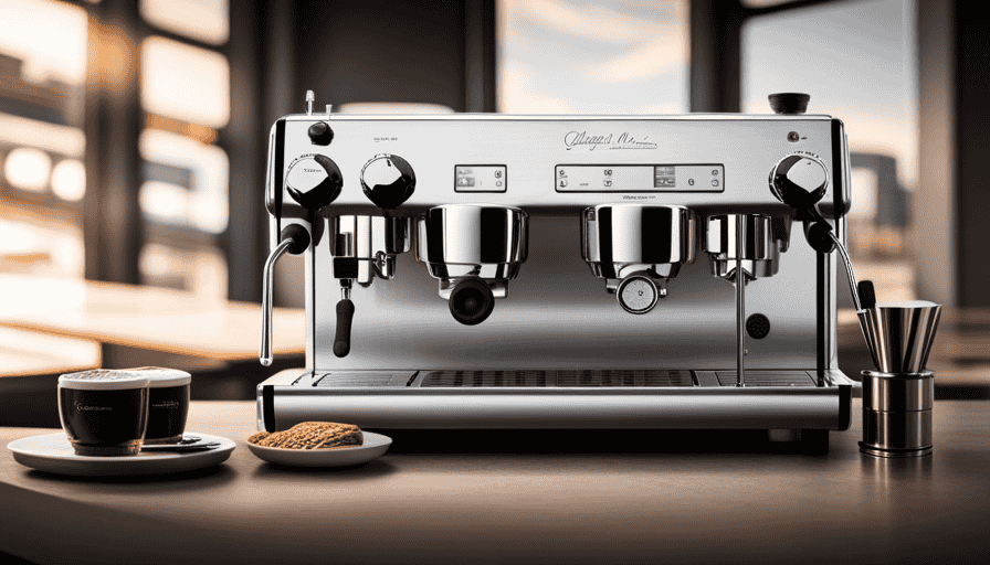 An image that showcases the sleek, stainless steel exterior of the Quick Mill Vetrano 2b Evo espresso machine