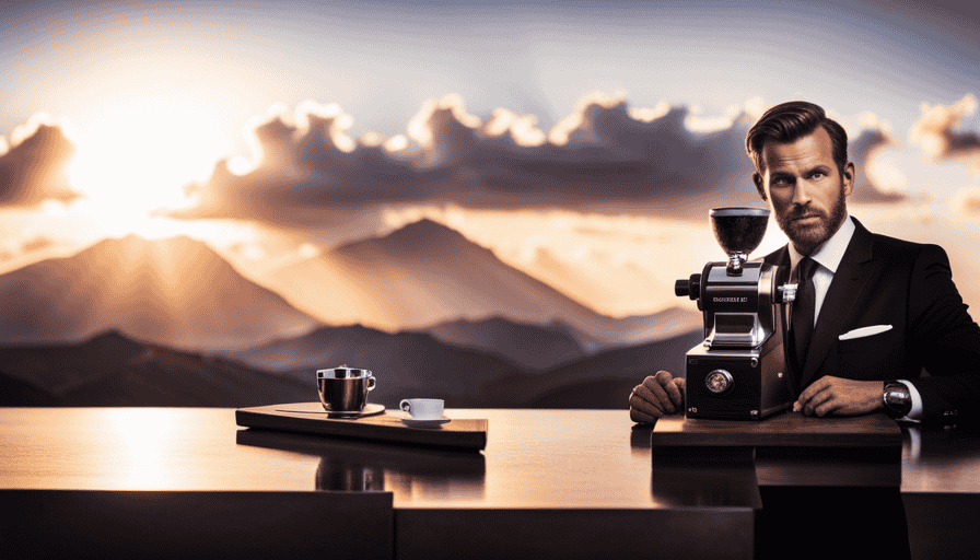 An image capturing the sleek, modern design of the Eureka Oro Mignon XL coffee grinder