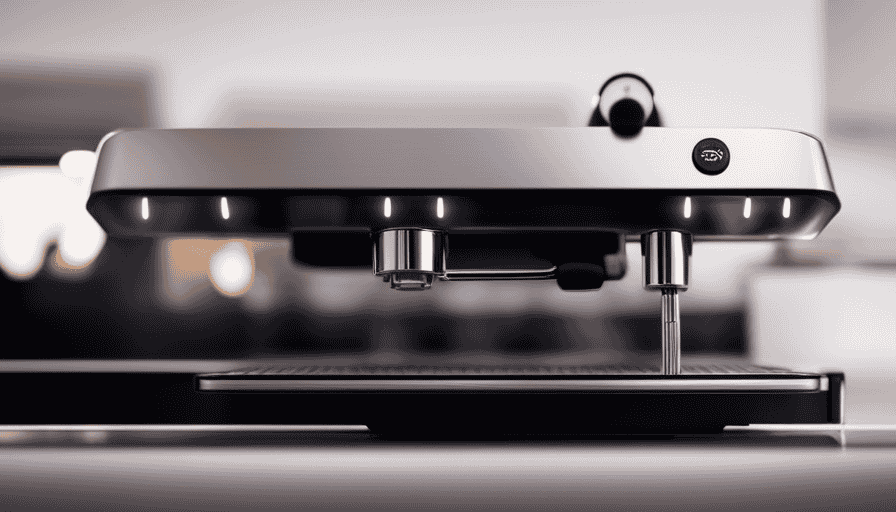 An image showcasing the Slayer Espresso Machine, an elegant focal point in a modern kitchen