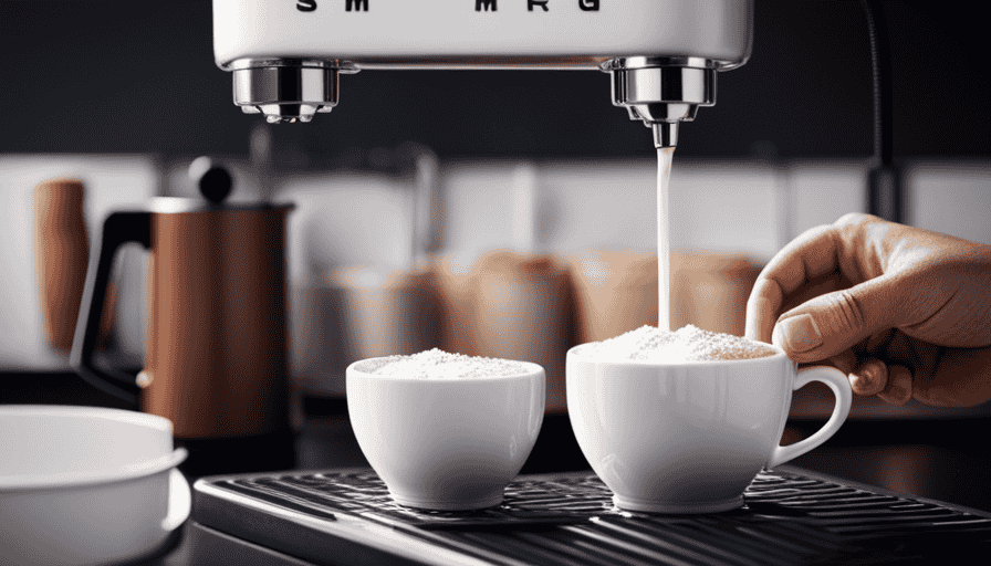 An image showcasing the sleek and modern design of the Smeg Milk Frother