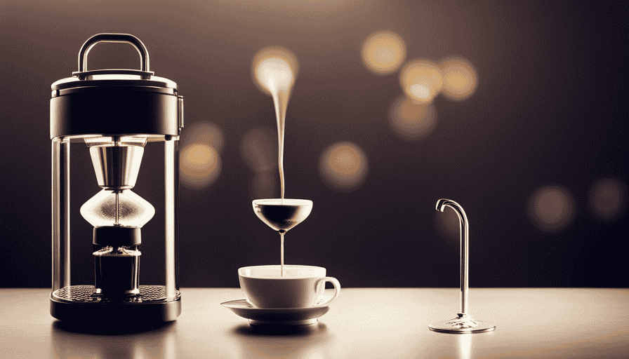 An image that showcases the elegant beauty of a siphon coffee maker in action