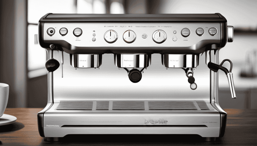 E the essence of exquisite coffee craftsmanship with an image showcasing the sleek and polished stainless steel exterior of the Breville 800ESXL