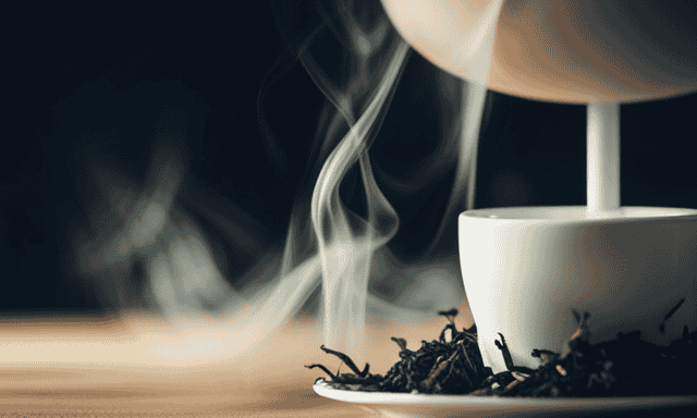An image showcasing the delicate interplay between the robust flavor of black tea and the subtle oxidation of green tea, embodying the nuanced spectrum of taste found in oolong tea