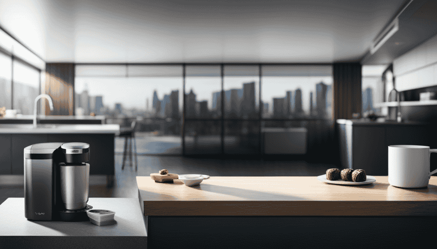 An image showcasing a sleek and modern kitchen counter