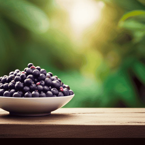 An image showcasing a vibrant cup of acai berry tea, brimming with antioxidants and nutrients