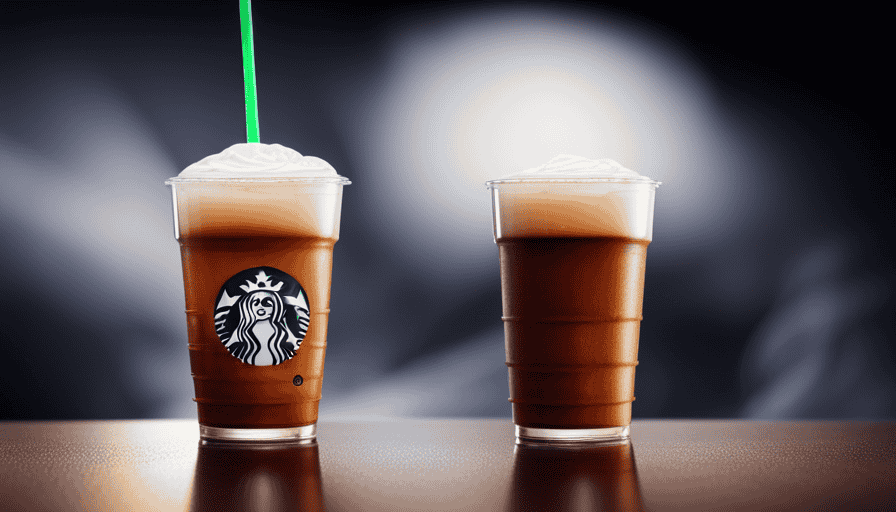 the essence of Starbucks Nitro Cold Brew: A glass filled to the brim with velvety, jet-black coffee cascading into a creamy, frothy head