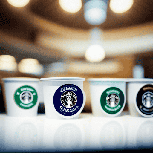 An image showcasing a beautifully arranged display of Starbucks K-Cups, featuring a variety of flavors and blends