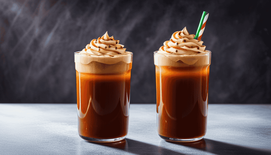 An image showcasing a pumpkin cream cold brew masterpiece