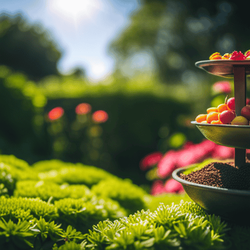 An image showcasing a vibrant, diverse garden filled with luscious fruits, aromatic herbs, and exotic flowers, reflecting the natural flavors found in Good Earth Herbal Tea
