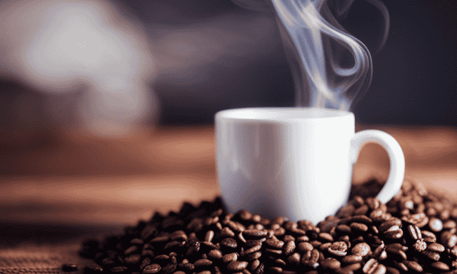 An image that showcases a rich, aromatic cup of coffee, with a hint of rustic charm